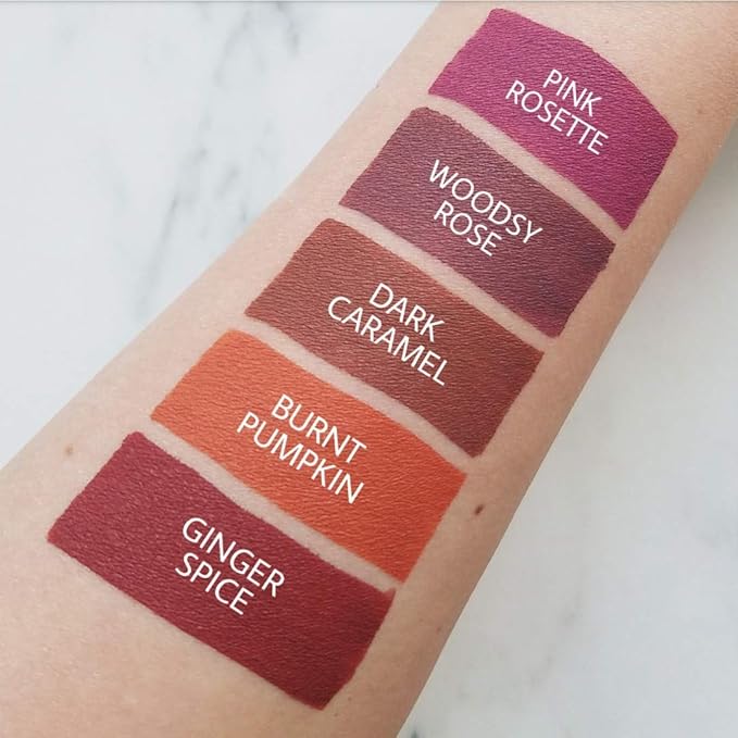 Aromi Woodsy Rose Matte Liquid Lipstick, Sepia Rosewood Lip Color, Vegan and Cruelty-free, Long-lasting Lipstick, Handmade (Woodsy Rose)