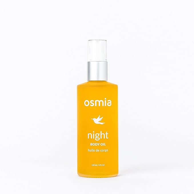 Osmia Skincare - Natural Night Body Oil | Borage Seed, Kukui, Lavender Oils | Nourish, Soothe, Fortify | Clean Beauty For Healthy Skin (4 fl oz | 118 ml)