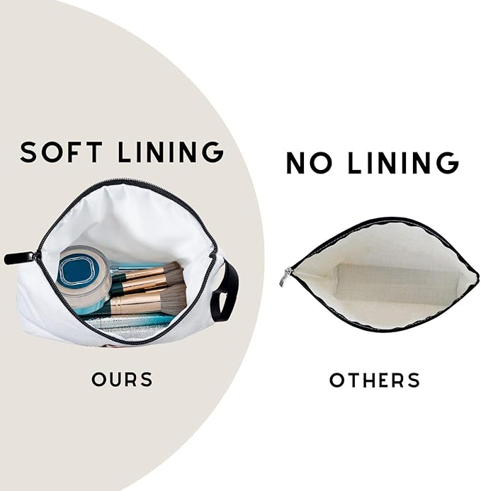 SEAMOON Birthday Maid of Honor Gifts for Women Her Mom Team Teacher Friend Bridesmaid Bride Personalized Makeup Cosmetic Bag with Mirror Valentines Mothers Day Christmas Graduation M