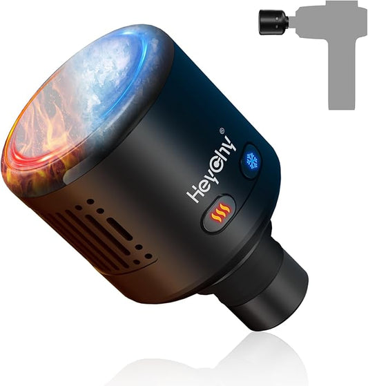 Massage Gun Head with Heat and Cold,Relief Muscle Pain Massage Gun Accessories,Deep Tissue Sports and Fitness Massager Heads,Rechargeable Massager Head,2025 Gifts for Man&Women