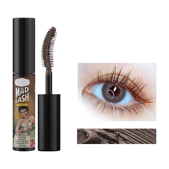 Brown Lash Colored Mascara Makeup Volumizing Volume Building Waterproof Sensational Washable Lengthening Natural Long-Lasting… (Brown)