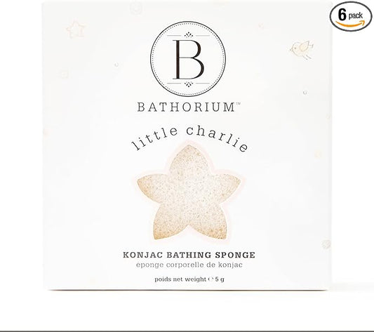 Bathorium Little Charlie Konjac Body Sponge, Gentle & Cleansing Sponge for Babies, Sensitive Skin, 100% Pure Konjac, Ideal for Daily Use, 1 Sponge