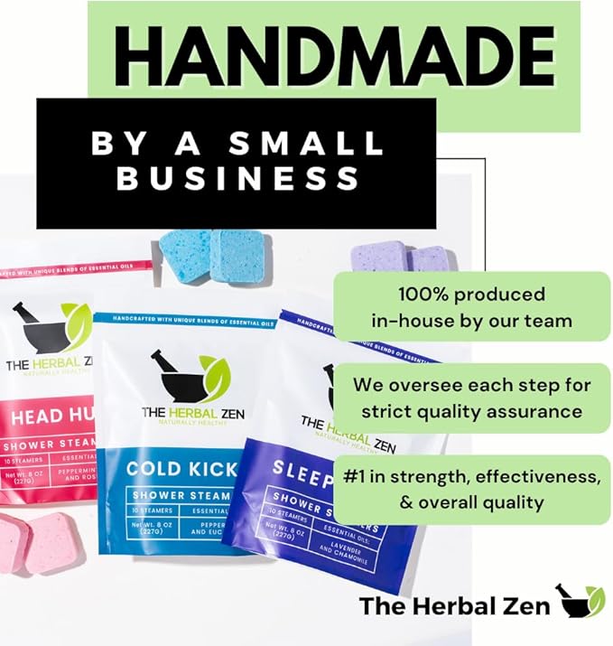 Bulk Shower Steamers with Essential Oils Combo Set by The Herbal Zen (3 Packs of 10 Tablets, Value Set), Bulk Shower Bombs, Relaxation Gift for Women and Men, Birthday Gifts, Mothers Day Gift