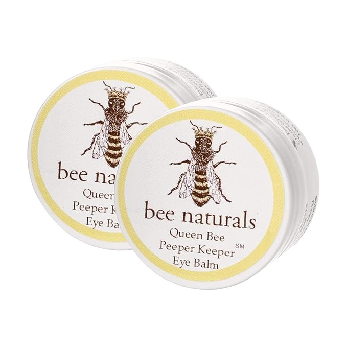 Bee Naturals Queen Eye Balm Duo - Peeper Keeper - 2 Pack Gift Set - Soothes & Moisturizes with Vitamin E & 10 Natural Oils - Helps Diminish Crowsfeet, Wrinkles & Fine Lines