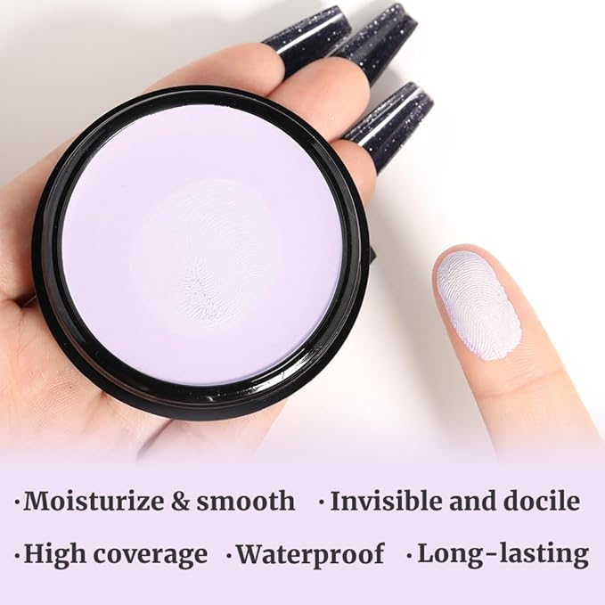 Kaely Pot Concealer Full Coverage, Under Eye Brightener Color Correcting Concealer for Dark Circles, Waterproof Foundation Face Makeup, Eye Ring Corrector de ojeras, 09 Light Purple