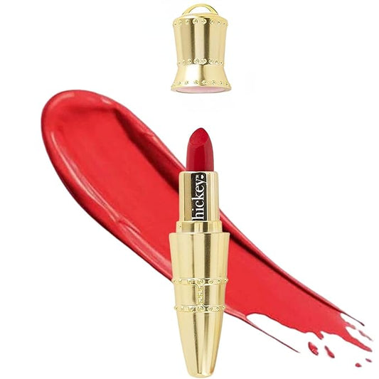Hickey Lipstick Mile High Organic Perfect Red Lipstick Refillable - Long Lasting Lipstick for Women, Hydrating & Moisturizing Shade, Best Lip Color for Women, Gluten-Free & Vegan with Highly Pigmented