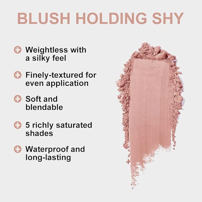Nude Pink Matte Powder Blush Palette Cheeks Face Makeup, Achieves an Elegant, Natural Finish, Lightweight, Smooth, and Long-Lasting without Smudging, Suitable for All Skin Tones