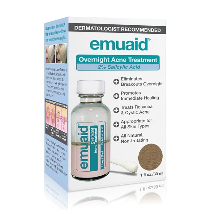 EMUAID Acne Erasing Trio - Therapeutic Moisture Bar, Overnight Acne Solution, EMUAIDMAX First Aid Ointment - Skincare Set Targets Cystic Acne, Clears Blackheads, Helps Improve Acne Scars & Blemishes