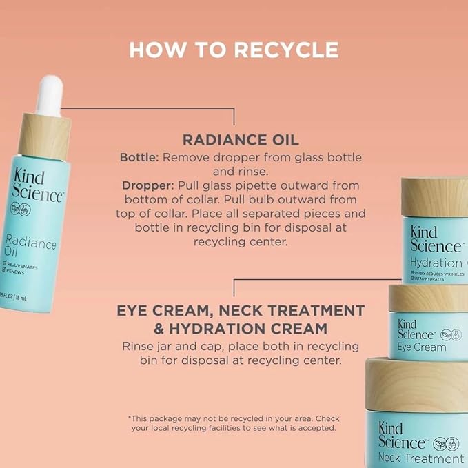 Kind Science Radiance Face Oil - Hydrating with Vitamin E, C & A, Bakuchiol, Jojoba & Moringa Oil - Anti Aging to Give Skin a Fresh, Dewy Look - Vegan, Paraben Free, Cruelty Free, 0.5 fl oz