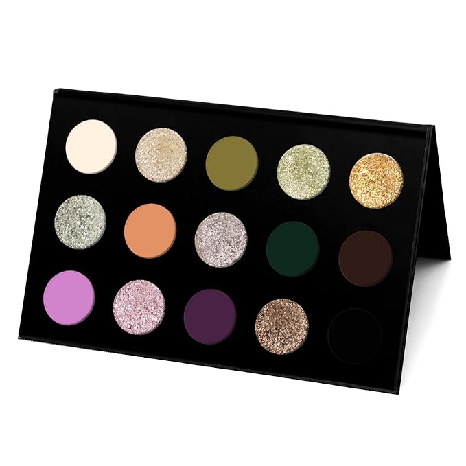 15 color eyeshadow palette,super multi-chrome vegan eye shadow,High pigment matte+Shine duochrome+Metallic shades,Cruelty- Free Makeup Pallet,No Flaking,Super Smooth