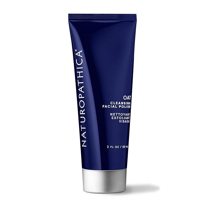 Naturopathica Oat Cleansing Facial Polish, Multi-Use Facial Cleanser, Face Scrub and Mask, Exfoliating Face Wash for Men & Women, Travel Size, 2 fl oz