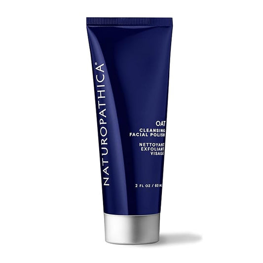 Naturopathica Oat Cleansing Facial Polish, Multi-Use Facial Cleanser, Face Scrub and Mask, Exfoliating Face Wash for Men & Women, Travel Size, 2 fl oz
