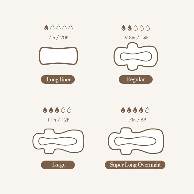 Lefresh Organic Cotton Cover Panty Liners | Long,40 Count | Unscented - Vegan - Chlorine Free - Daily Feminine Pads - Light Absorbency