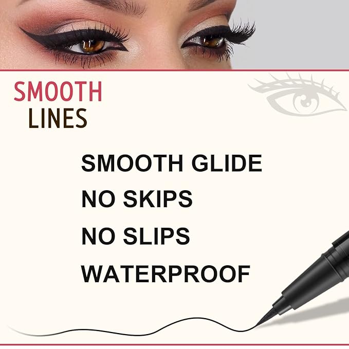LAVONE Eyebrow Stamp Pencil Kit for Eyebrows, Makeup Brow Stamp Trio Kit with Waterproof Eyebrow Pencil, Eyeliner, Eyebrow Pomade, and Dual-ended Eyebrow Brush - Chocolate
