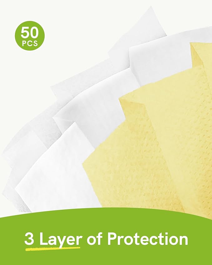 FriCARE Disposable Face Masks, 3-Ply ASTM Level 3 Medical Grade, FSA/HSA Eligible, Breathable & Comfortable for Allergy/Sun Protection, 50 Pack Yellow