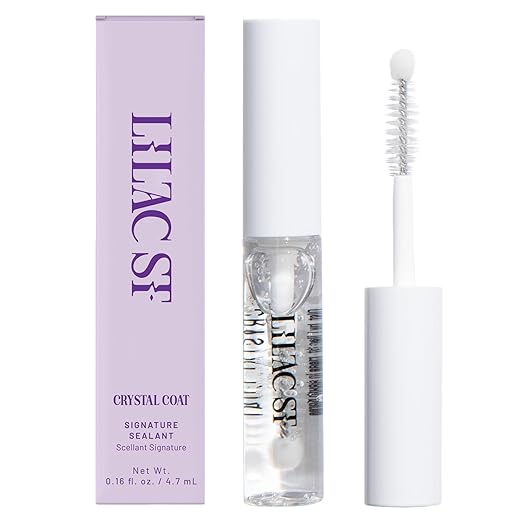 Lilac St. - Lilac Lash Crystal Coat - Glossly & Clear Lash Sealant - Long Lasting Lash Application - Extend Wear - Brush Applicator Tip - Waterproof - Cruelty Free, Vegan, Women Founded - 0.16 fl oz