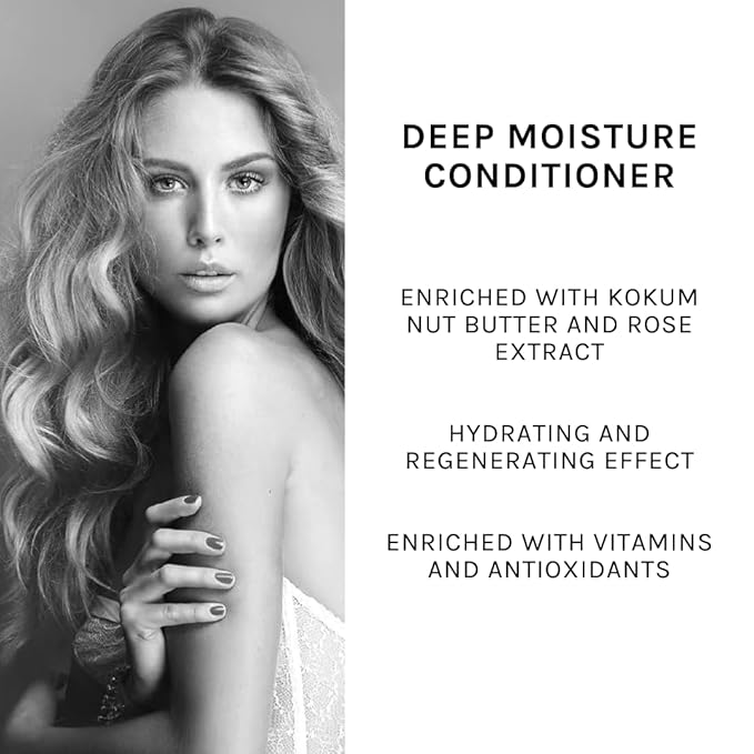 pH PURE HAIR Deep Moisture Conditioner - Intense Hydration for Dry, Damaged Hair - Deep Conditioning Treatment with Kokum Nut Butter & Rose Extract for Frizz-Free, Soft, Smooth Hair - 33.8 Oz