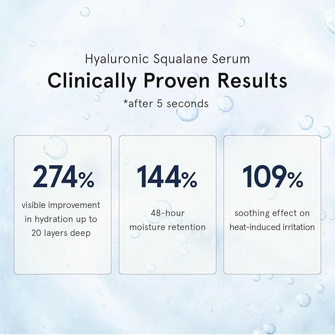 ONE THING Hyaluronic Squalane Serum (1.69 fl.oz / 50ml), Korean Skincare, Hyaluronic Acid, Moisturizing, Oil-moisture Balance, Moisture Inner Dry