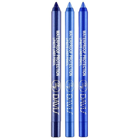 3 Colorful Eyeliner Pen Set, Eye Shadow Pencil, Pearl Eyeliner Kit Metallic Glitter Colored Eye liner for Women Eye&Lip Liner Professional Waterproof Eye Makeup (3PCS D)