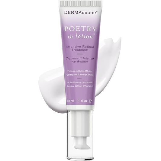 DERMAdoctor Retinol Anti Aging Wrinkle Cream for Dark Spots, Uneven Skin Tone, Discoloration, Anti Wrinkle, Hydrating, Non Irritating, Aging Cream for Face - Dermatologist Formulated Retinoids - 1 Oz