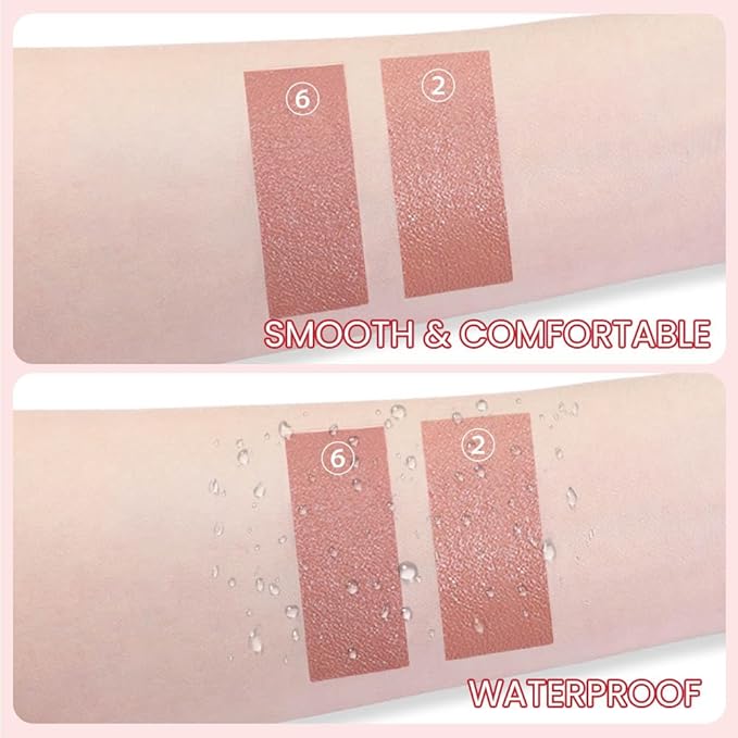 BINGBRUSH Crayon Matte Longwear Lipstick Pack Set,Moisture Smooth Color Stick Ultimate Lip Crayon for Makeup Collection - Waterproof Velvet Lipgloss (2pcs 02#&06#, 2 Count (Pack of 1))