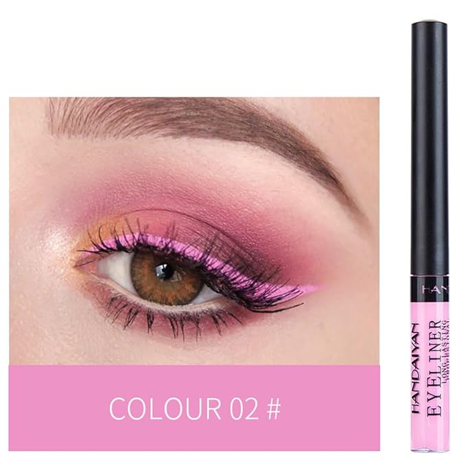 BestLand 12 Colors Matte Liquid Eyeliner Set Rainbow Colorful Neon Eyeliner Pencil Pigmented Waterproof Smudgeproof Long Lasting Gel Eye Liner Christmas Makeup Gift Kit for Women (Set A)