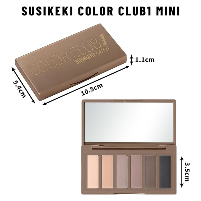 6 Colors Mini Eyeshadow Makeup Palette Neutral Nude Smoky Eye Shadow Taupe & Brown Matte Make Up Pallet with Mirror Highly Pigmented Long Lasting Waterproof Travel Size Gift Kit 01