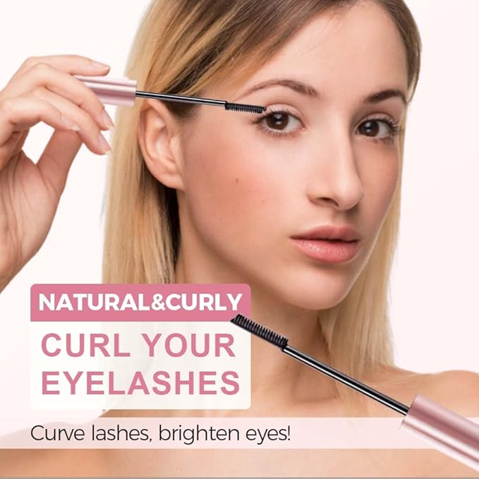 Tubing Mascara 2025 New Curling Mascara Black & Brown for Lash Makeup, Waterproof and Sweatproof Long Lasting Non-Smudged Magic Mascaras (Black+Brown)