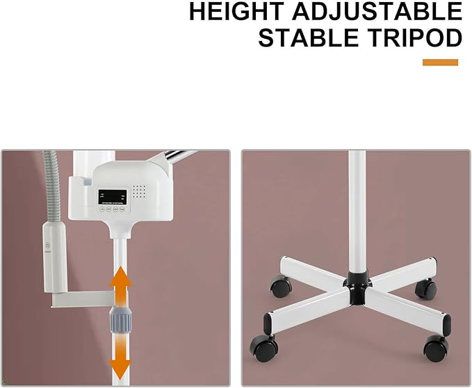 Professional 2 in 1 Facial Steamer Upgrade Esthetician Steamer with 5X LED Magnifying Lamp Beauty Salon Spa