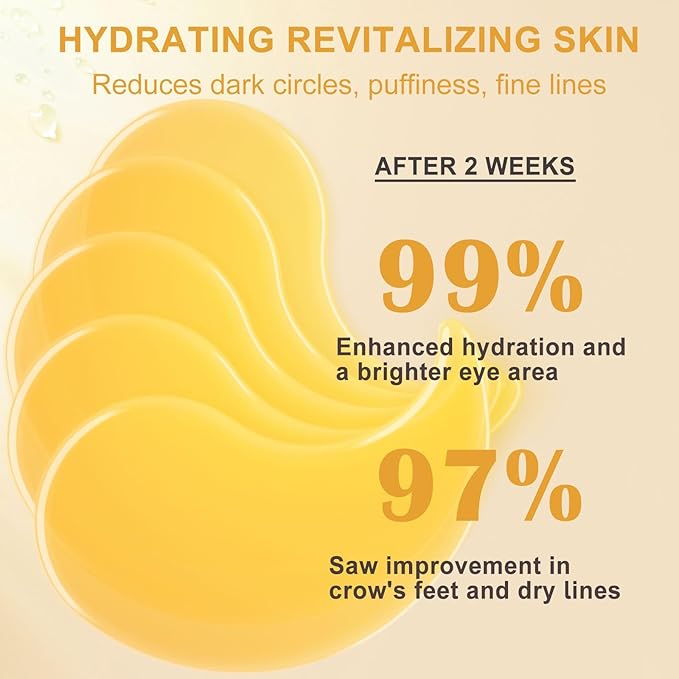 LAVONE Eye Mask - 30 Pairs 24K Gold Under Eye Patches Skin Care Products-Eye Masks Skincare for Dark Circles and Puffiness,Reduce Wrinkles and Fine Lines,for Women and Man