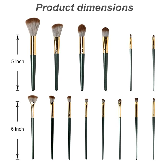 Make Up Brushes,Makeup Brushes Set 14 PCS for Foundation Eyebrow Concealer Eye Shadows Powder,Makeup Brushes Kit for Travel and Daily Makeup Use