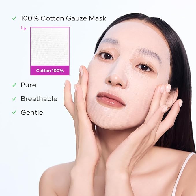 SAM'U Born Panthenol Chilling Mask – Korean Facial Sheet Mask with Birch Sap & Xylitol for Deep Hydration – Soothing & Cooling Face Mask, Vegan Korean Glass Skin Care Face Mask (5 Sheets)