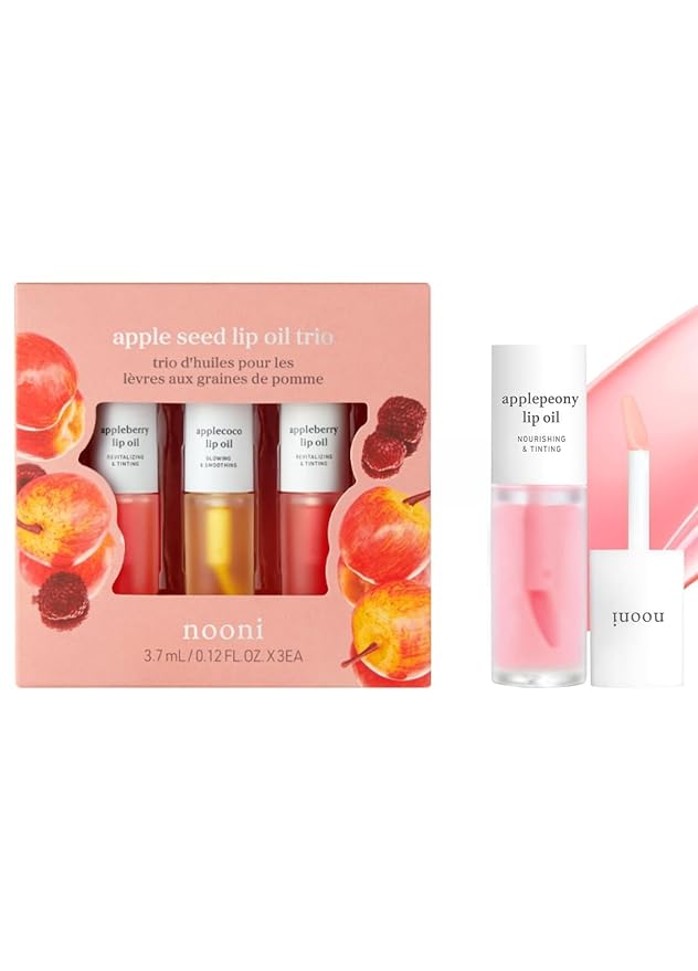 NOONI Korean Hydrating Lip Oil Gift Set + Applepeony Bundle