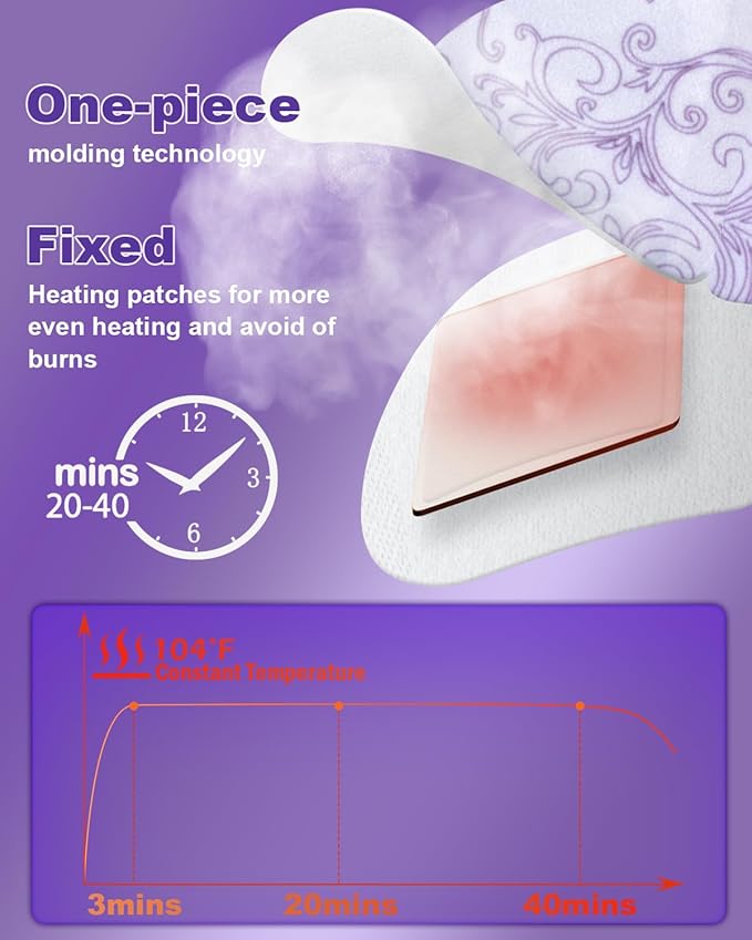 30 Packs Steam Eye Mask Lavender,Warm Compress for Dry Eyes Sleep Mask,Hot Auto Heated Eye Masks Relaxing Items for Women Moist Heat Soothing Eye Fatigue,Disposable Eye Mask for SPA Essentials