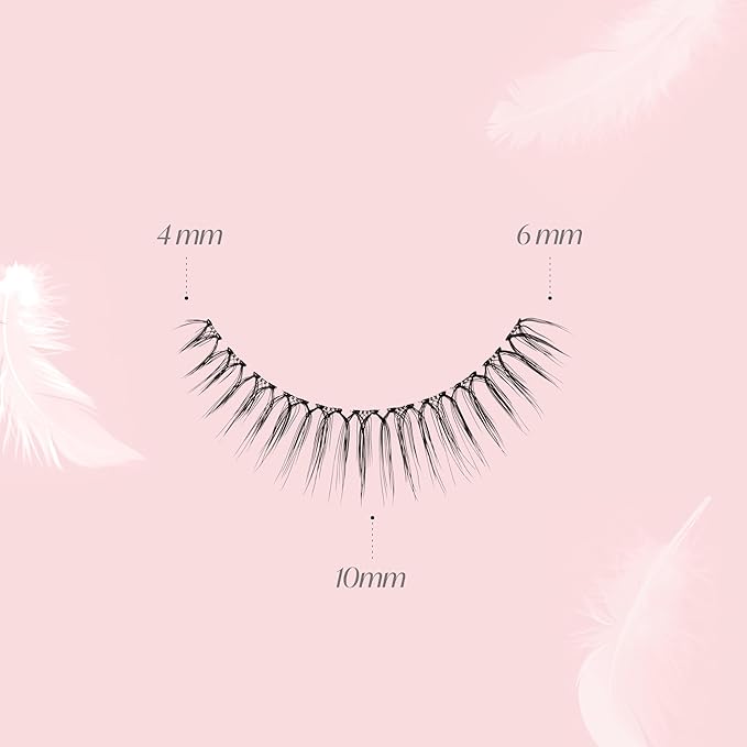 EYEME Cutting Eyelash NO.W36 – 5 Set Pack, Makeup Artist’s Pick! W-Cut Cluster Lashes with Short Front & Longer Center for a Natural, Deep Eye Look, Flexible & Lightweight, Glue Not Included, K-Beauty