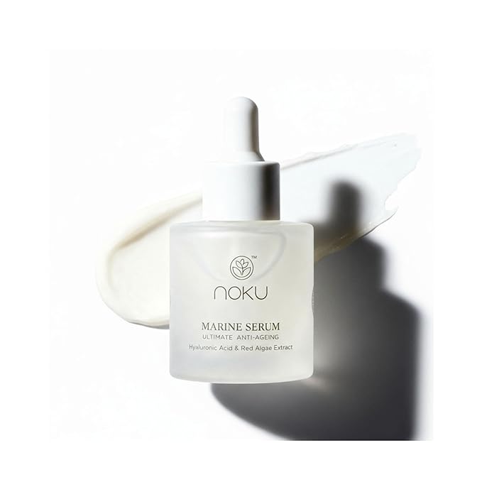 Noku Marine Serum – Red Algae, Hyaluronic Acid & Vitamin C | Anti-Aging, Firming & Deep Hydration | Vegan, Cruelty-Free, Clean Skincare for Glowing Complexion (30ml)