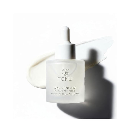 Noku Marine Serum – Red Algae, Hyaluronic Acid & Vitamin C | Anti-Aging, Firming & Deep Hydration | Vegan, Cruelty-Free, Clean Skincare for Glowing Complexion (30ml)