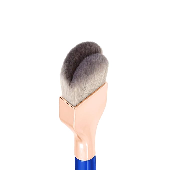 Bdellium Tools Professional Makeup Brush - Golden Triangle 952 Small Rounded Double Dome Blender - With All Vegan and Soft Synthetic Fibers, For Application & Blending (Blue, 1pc)