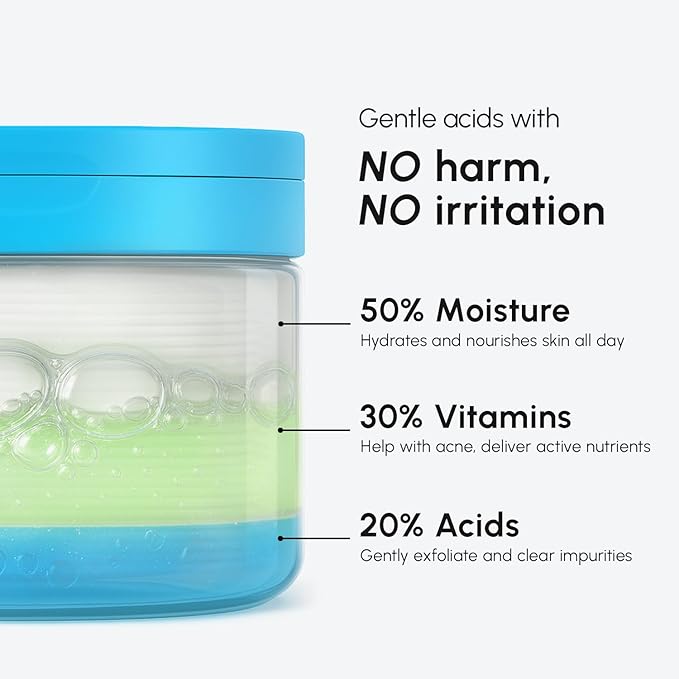 MAREE Glycolic Acid Polishes 2 PACK - Toner Polishes for Face Cleansing - Tea Tree Oil, Salicylic Acid & Vitamins E, B3, B5 - Facial Peel & Radiance Deep Cleaning Effect