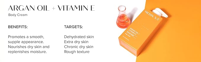 Medix 5.5 Body Cream, Argan Oil + Vitamin E, 15 fl oz (444 ml)