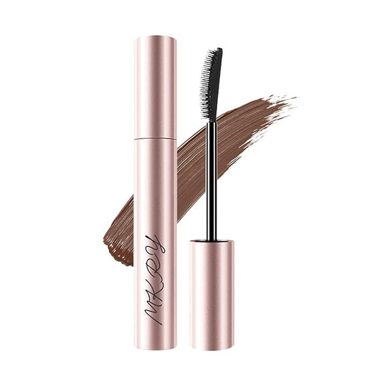 Mascara Women Waterproof Sweatproof Smudge-Free Slim Curl Long Lasting Hold Base Layering Thick Extend Lashes (Brown)