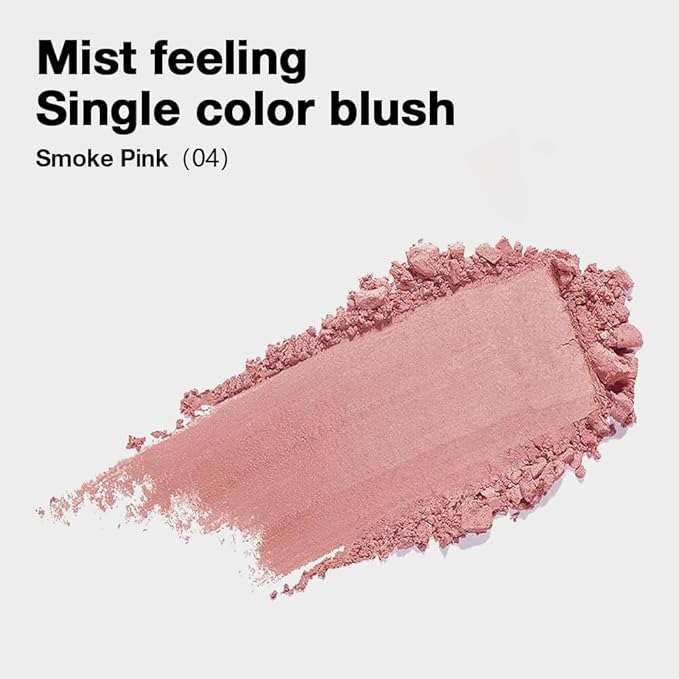 Dusty Rose Pink Matte Powder Blush Palette Cheeks Face Makeup, Achieves an Elegant, Natural Finish, Lightweight, Smooth, and Long-Lasting without Smudging, Suitable for All Skin Tones