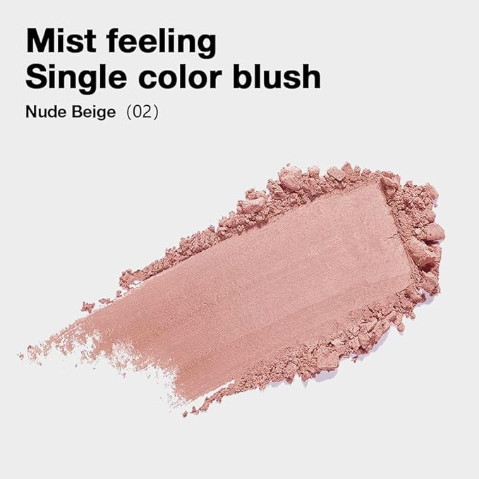 Nude Pink Matte Powder Blush Palette Cheeks Face Makeup, Achieves an Elegant, Natural Finish, Lightweight, Smooth, and Long-Lasting without Smudging, Suitable for All Skin Tones