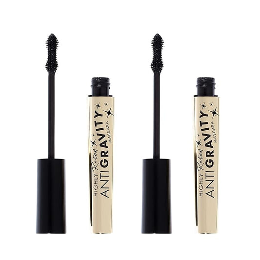 Milani Mascara Volume and Length, Highly Rated Anti-Gravity Black Shade with Castor Oil and Molded Hourglass Shaped Lash Coating Mascara Wand - 2 Pack