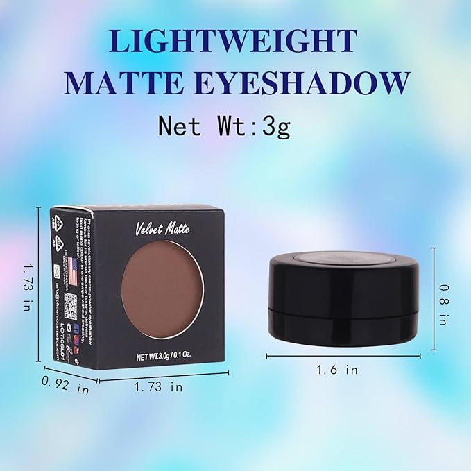 MEICOLY Ash-Brown Single Eyeshadow,Pressed Powder Matte Eye Shadow for Deer Cosplay Makeup,Halloween Smoky Eyes Makeup,Opaque Vegan Cruelty Free High Pigment Eyeshadow