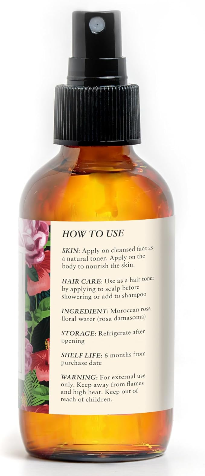 Rose Water Spray for Face by Baja Basics - Pure, Organic Facial Toner for Hair and Aromatherapy Large 4 oz