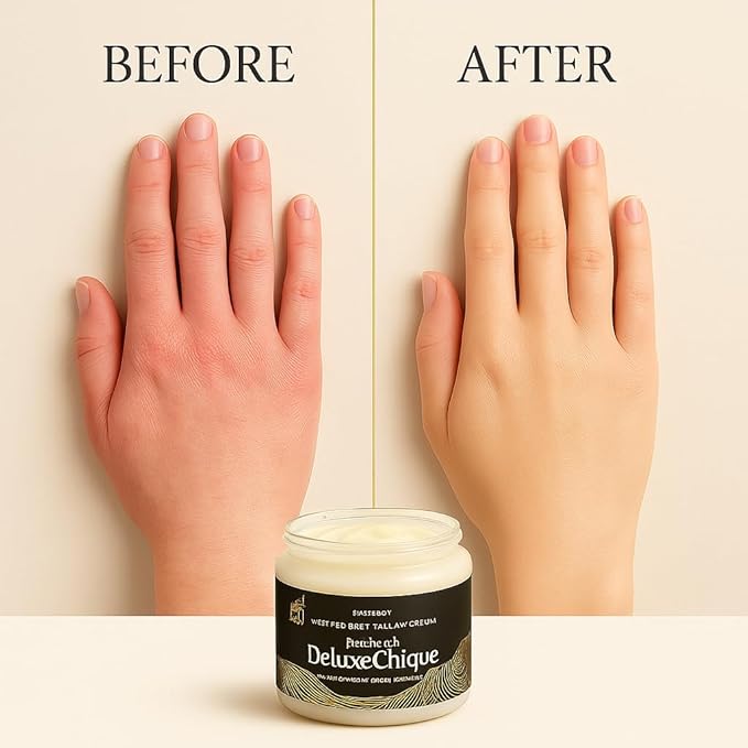 Beef Tallow Face Moisturizer – Whipped Tallow & Honey Balm with Hyaluronic Acid, Manuka Honey, Aloe & Green Tea – Unscented Natural Skin Cream for Dry or Sensitive Skin – 4oz