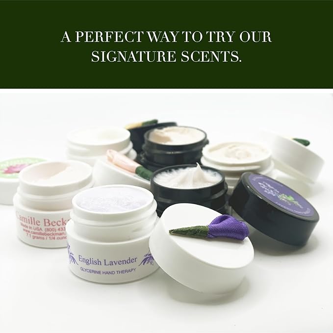 Camille Beckman Glycerine Hand Therapy Small Pot Travel or Gift Sampler, .25 Ounce Each Pot