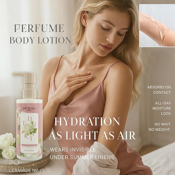 Body Lotion Moisturizer Skin Care with Niacinamide - Japanese Body Lotion for Women, Beauty & Personal Care, Body Cream for Dry Skin, Perfume Moisturizer, Summer Essentials Skincare 8.45fl.oz