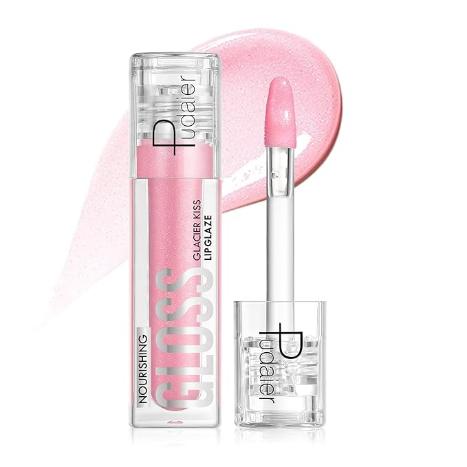 Pudaier Glossy Lip Stain, Excellent Recovery, Moisturizing Lip Care Tinted Lip Oil, Hydrating Plumping Lip Gloss Balm, Non-Sticky Long Lasting Light Texture LipGloss Oil for Dry Lip (09 Blush Bloom)